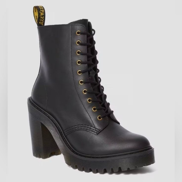 Dr. MARTENS KENDRA WOMEN'S LEATHER HEELED BOOTS - Picture 4 of 8